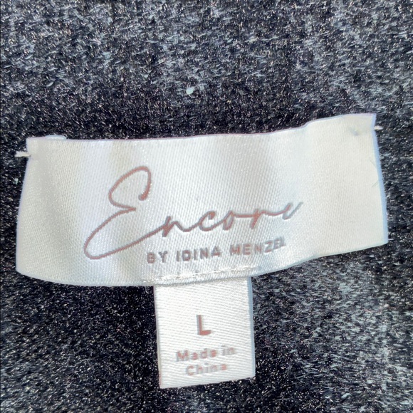 ENCORE by IDINA MENZEL Women's Plush Black Wide-Leg Pants, Elastic Waist. L - Picture 8 of 12